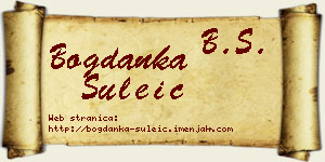 Bogdanka Šuleić vizit kartica